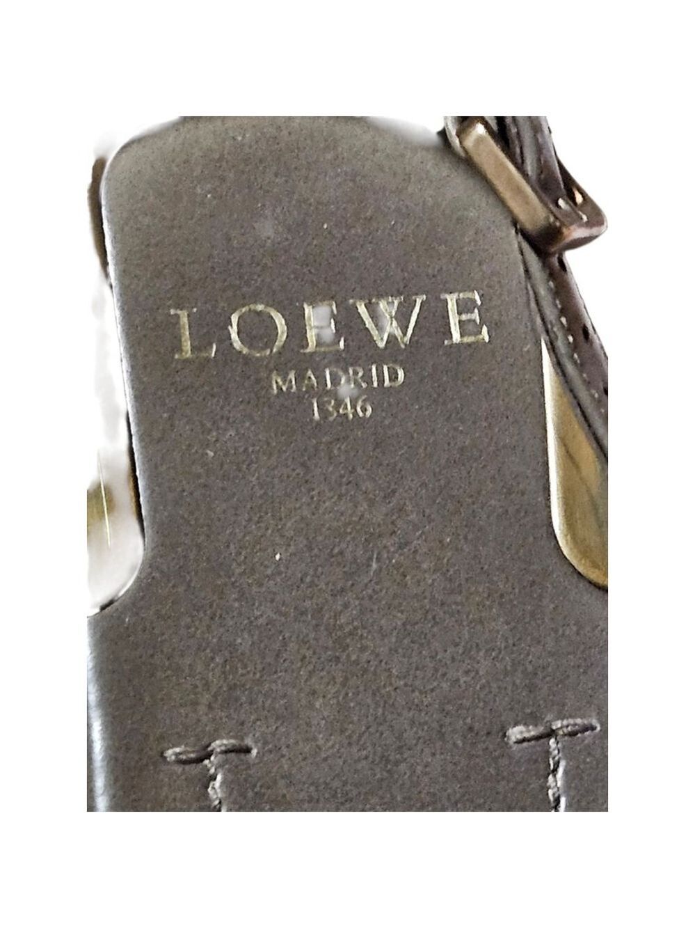 LOEWE Gray Gold Sandals Size 10.5 - Picture 7 of 14
